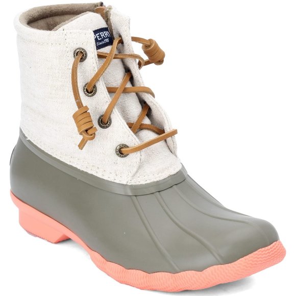 taupe sperry duck boots